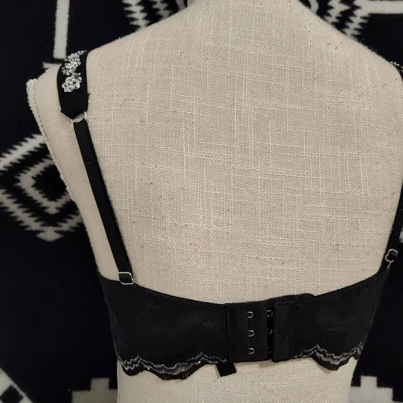 🖤 EUC Victoria's Secret Dream Angels Push Up W/O Padding Unlined Plunge Bra, 34 - Picture 14 of 16